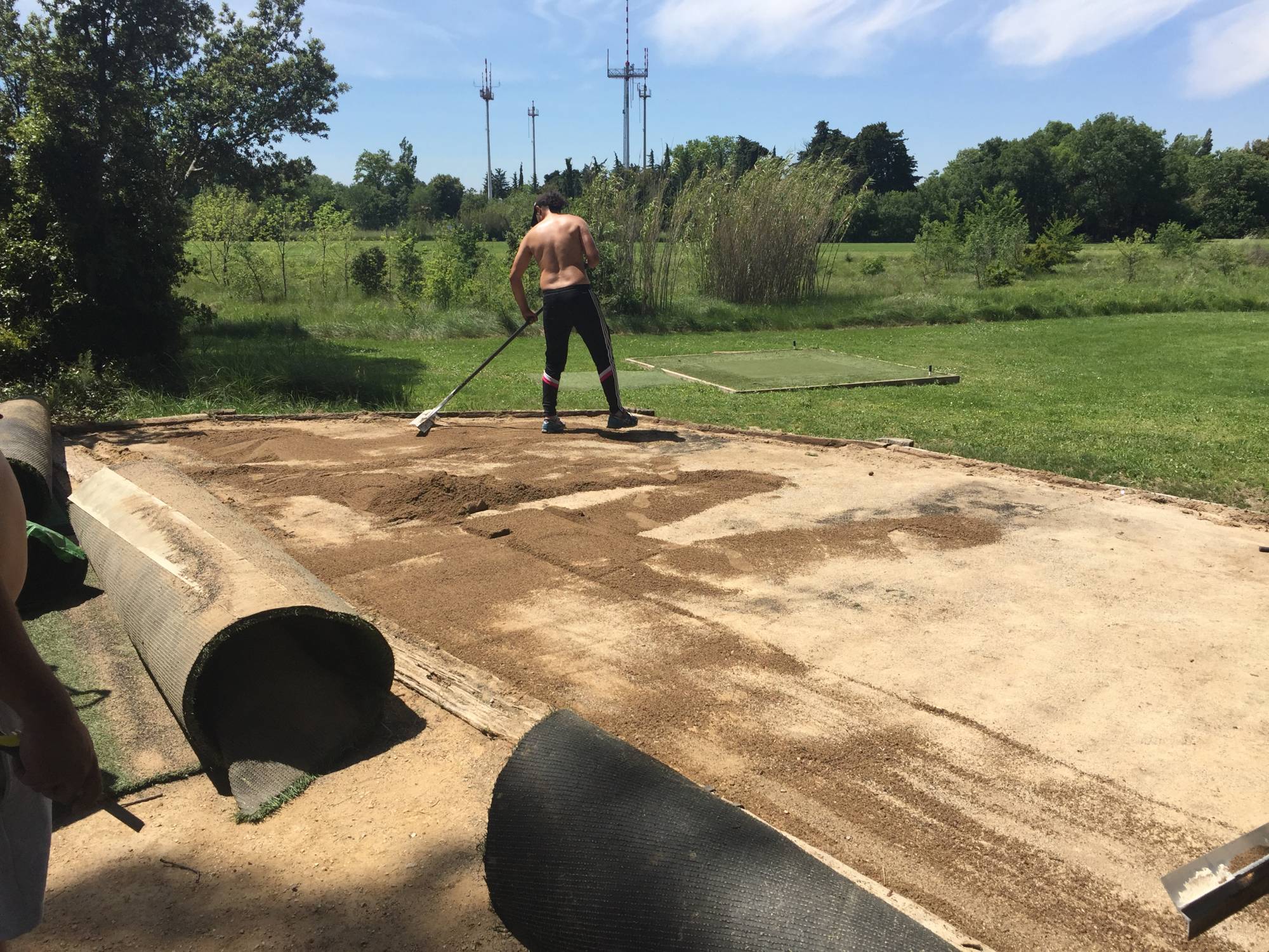 gazon synthétique pour départ de golf