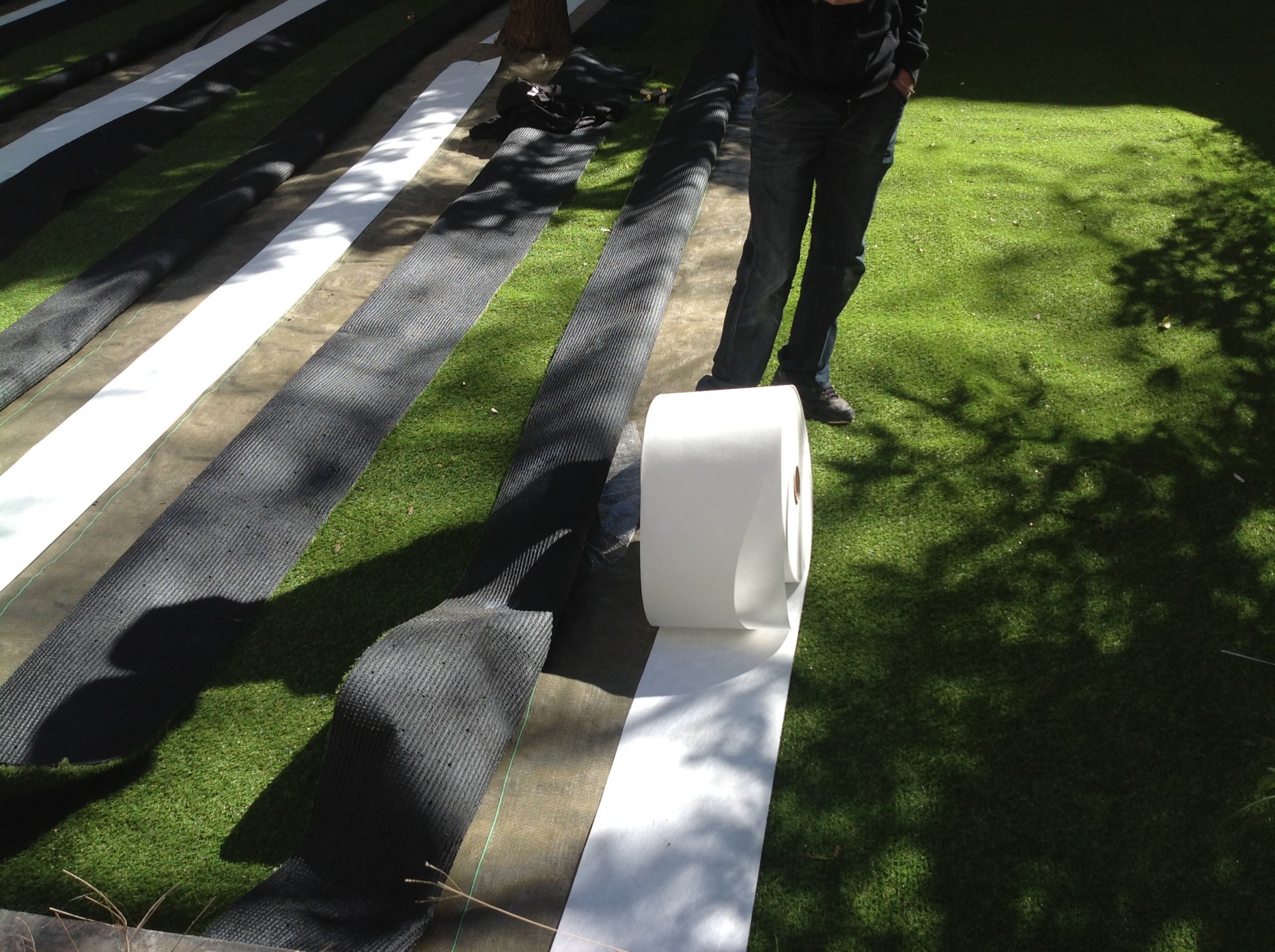 Mise en place de la bande de pontage