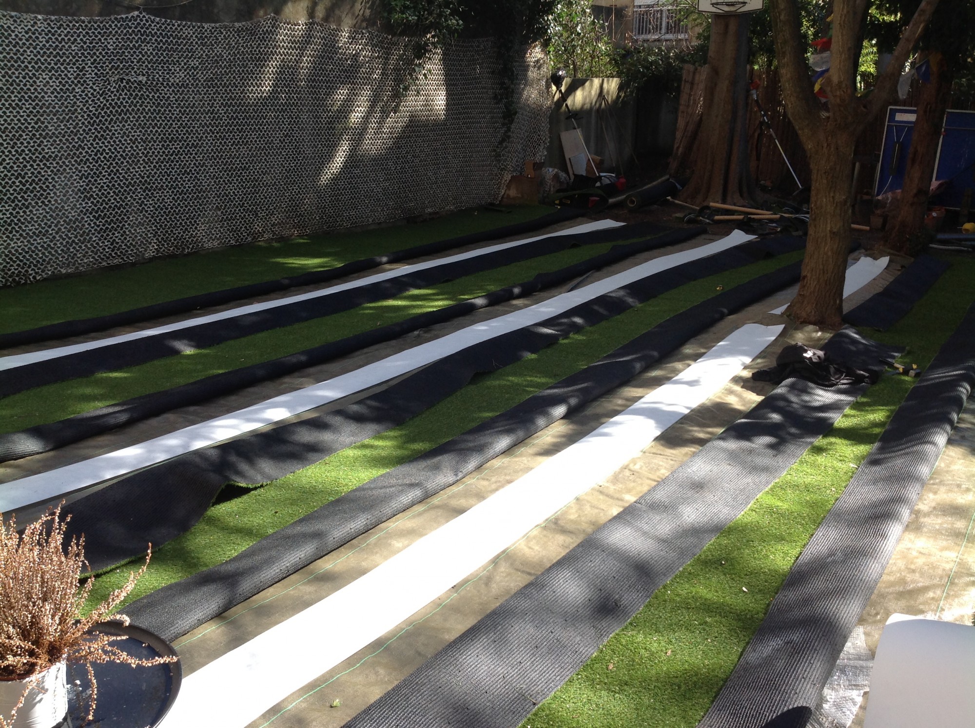 Mise en place des bandes de pontage à Aix en Provence