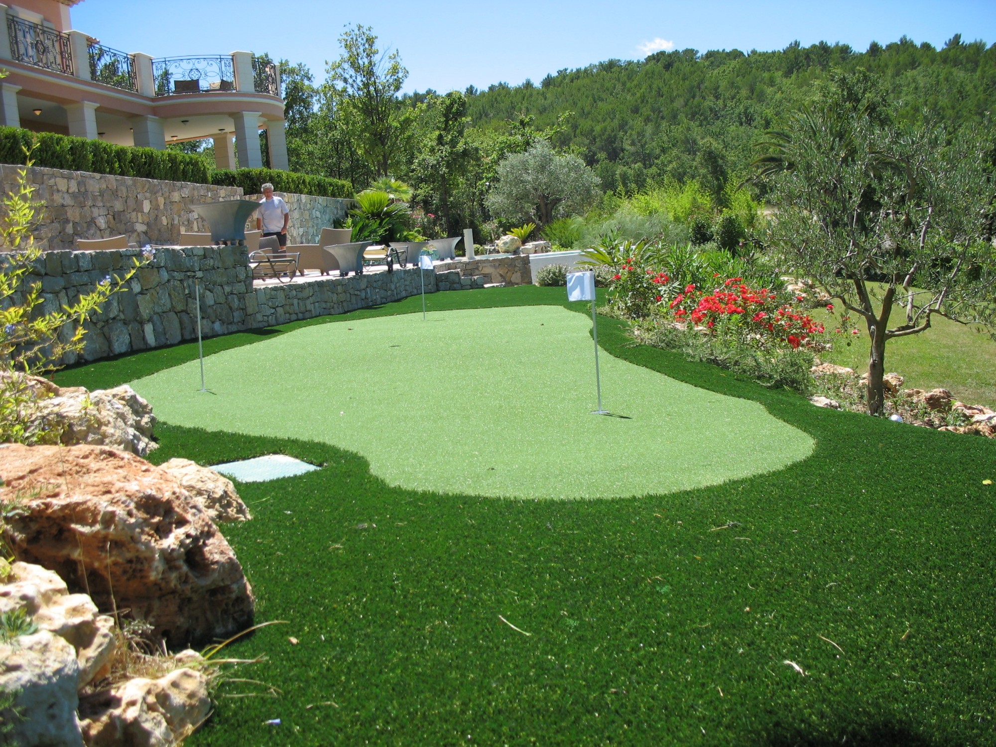 Installation d'un green synthétique à Nice