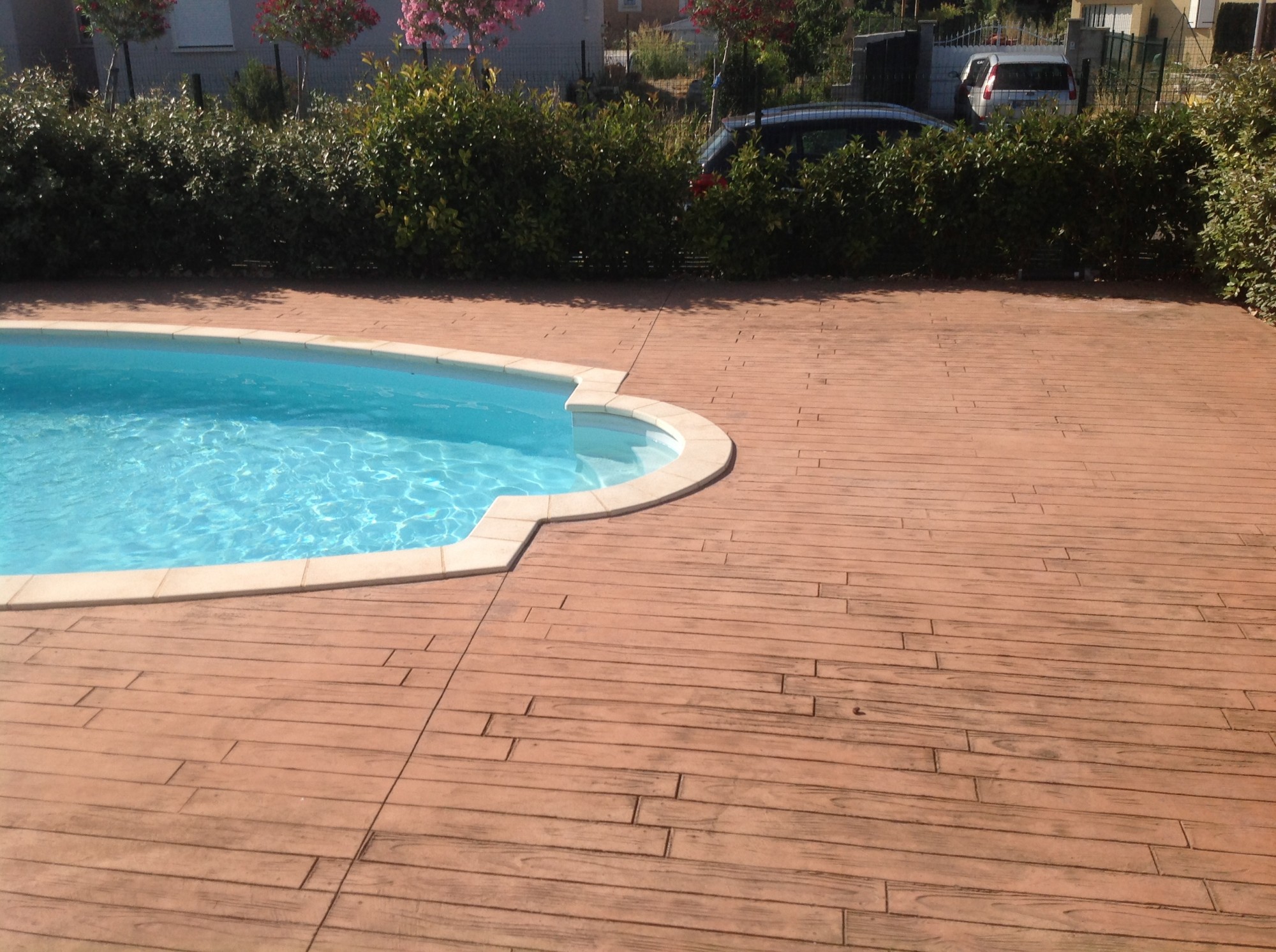 Chantier avant l'installation de la pelouse artificielle