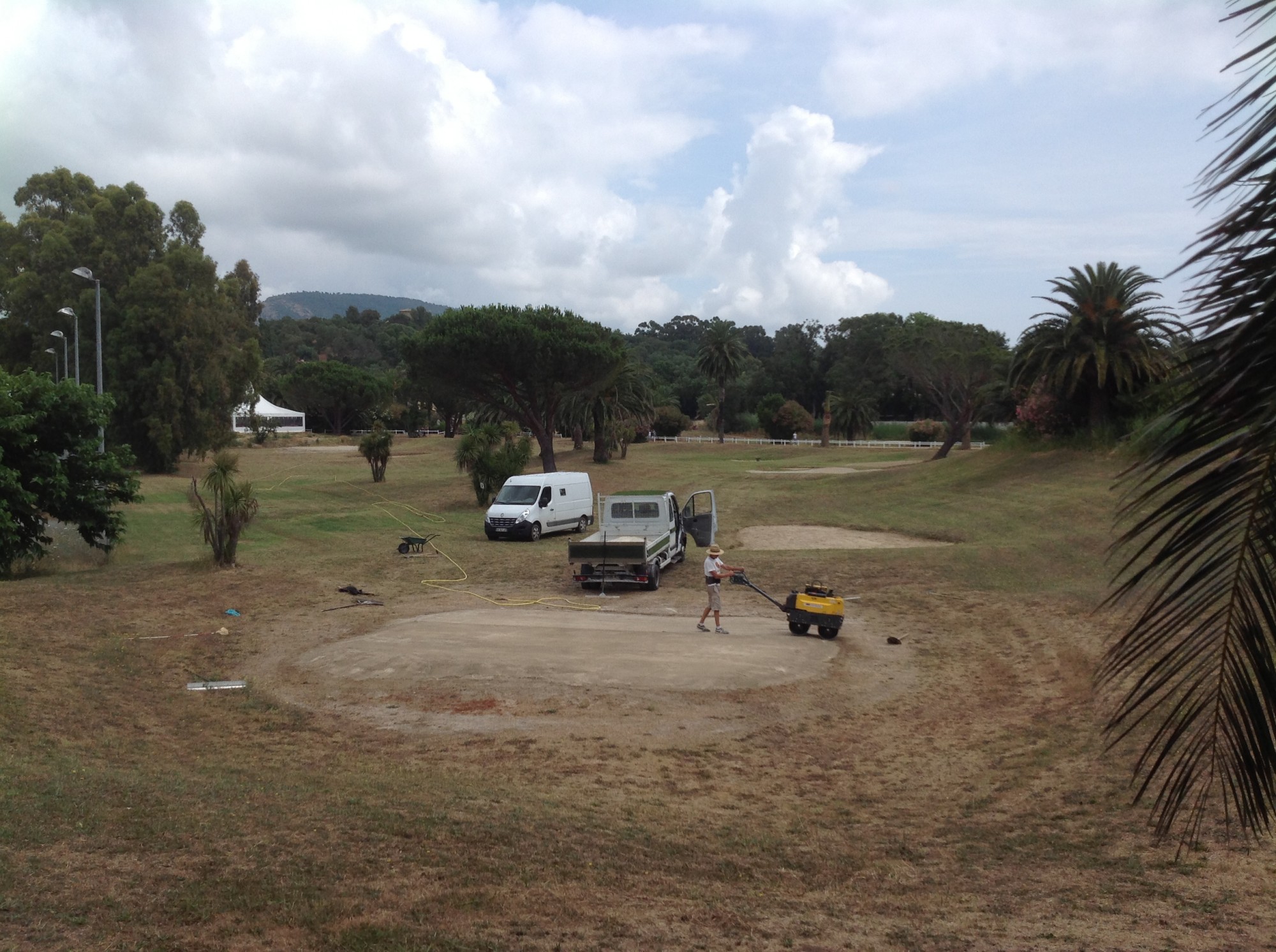 Chantier de 7 greens synthétiques à Grimaud